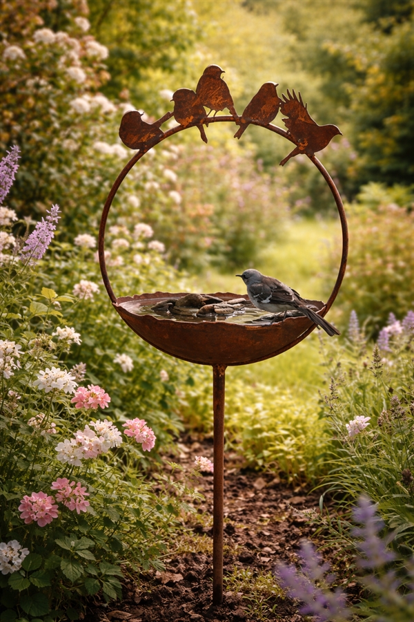 Rustik foderstation i jern 