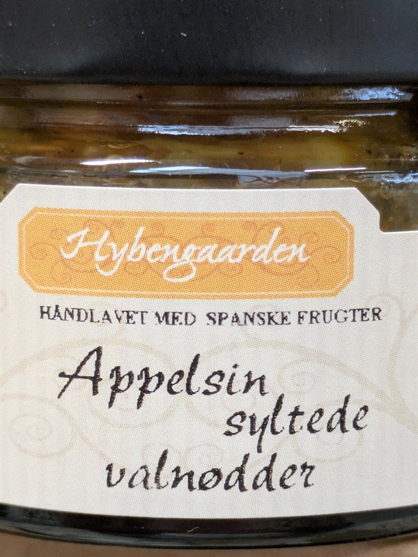 Appelsin syltede valnødder